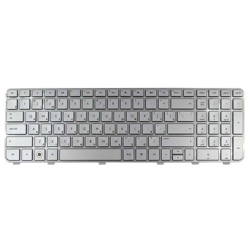 Клавіатура для HP Pavilion dv6-6000 dv6-6100 dv6-6b00 dv6-6c00, RU, (Silver, 668489-251, 666423-251, 665938-251, Original)