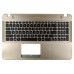 Корпус верхняя крышка для ноутбука Asus X541NA X541NC X541SA X541SC X541UA X541UJ X541UV, RU/UA (GOLD, топкейс с клавиатурой, 90NB0CG1-R31UA0, C Cover, Original)