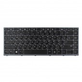 Клавиатура для HP Zbook Studio g3, RU, (черная, серая рамка, с подсветкой) Клавиатура для HP Zbook Studio g3, RU, (черная, серая рамка, с подсветкой)
