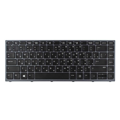 Клавиатура для ноутбука HP Zbook Studio g3, RU, (черная, серая рамка, с подсветкой)