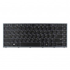 Клавіатура для HP Zbook Studio g3, RU, (чорна, сіра рамка, з підсвіткою)