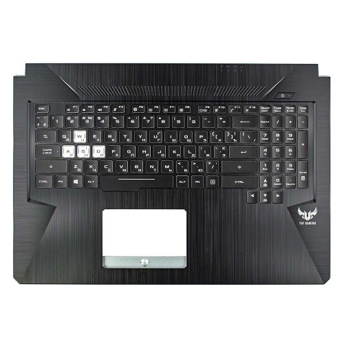 Верхняя крышка для ноутбука Asus TUF Gaming FX705DT series, RU/UA (топкейс с клавиатурой, 90NR02B2-R31UA0, C Cover, Original)