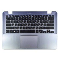 Корпус верхняя крышка для Asus X405UQ X405UA, RU/UA, (топкейс+клавиатура+тачпад, 90NB0FA8-R30260, C Cover, Original)