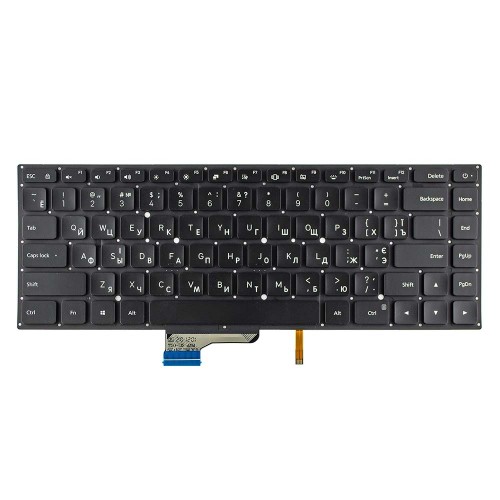Клавиатура для ноутбука Xiaomi Pro Air 15.6", RU/UA, (черная, с подсветкой, 4037B3136301, 9Z.NBJBV.101, MK1900024391)