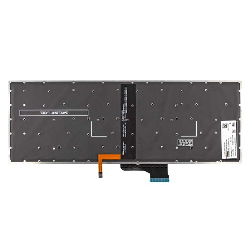 Клавиатура для ноутбука Xiaomi Pro Air 15.6", RU/UA, (черная, с подсветкой, 4037B3136301, 9Z.NBJBV.101, MK1900024391)