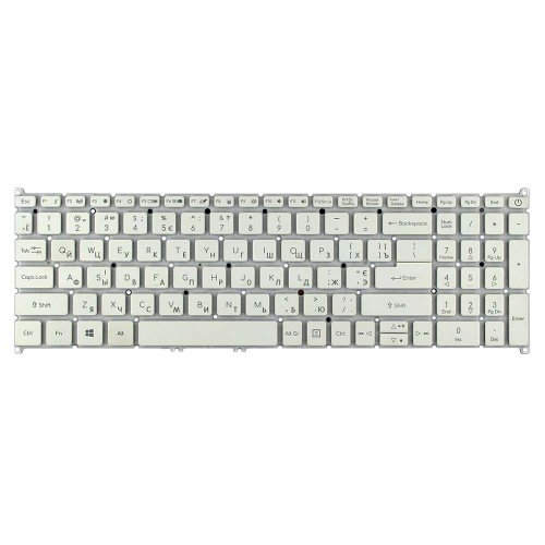Клавиатура для ноутбука Acer Spin SP515-51N SP515-51GN, RU/UA, (White, Backlit, Original)