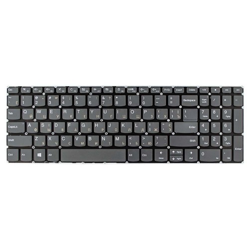 Клавиатура для ноутбука Lenovo IdeaPad 330S-15IKB 330S-15AST V130-15IKB V130-15IGM V330-15IKB V330-15ISK, RU/UA, Gray