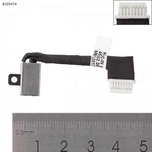Роз'єм живлення для Dell Inspiron 7370 7373 P83G series, (з проводом/кабелем, 3FYH0, 450.0B502.0011)