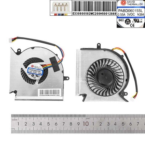 Вентилятор для MSI GE75VR GP75VR GE63VR GP63VR GV63VR GE73VR GL73VR, (для GPU, Version 2, Аналог)