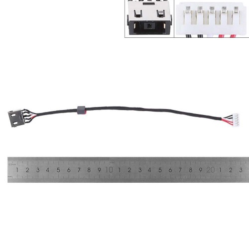 Разъем гнездо питания для Lenovo Legion Y520-15IKBN Y520-15IKBA Y520-15IKBM Type 80WK 80WY 80YY, (Square+pin, с проводом/кабелем 22см, 5C10N00259)