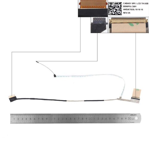 Шлейф матрицы для ноутбука HP 15-dy 15s-fq 15-ef 15s-eq TPN-Q230, (eDP 40pin, DD00P5LC001, DD00P5LC040)