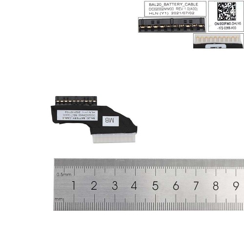 Кабель підключення батареї для Dell Inspiron 5565 5567 P66F, BAL20, DC02002MM00 0G0FWX