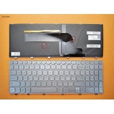 Клавіатура для Dell Inspiron 15-7000 Series 7537, US, (срібляста, з підсвіткою)