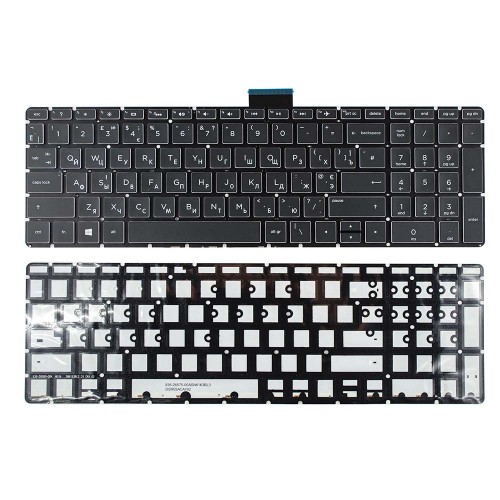 Клавиатура для ноутбука HP 250 255 G6 15-BS 15-BW 15-CC 15-CD 15-CB, RU/UA/UK, (черная, белые грани, с подсветкой, Original)