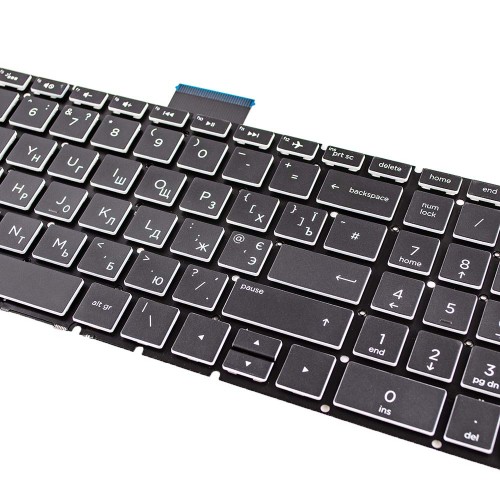 Клавиатура для ноутбука HP 250 255 G6 15-BS 15-BW 15-CC 15-CD 15-CB, RU/UA/UK, (черная, белые грани, с подсветкой, Original) Клавиатура для ноутбука HP 250 255 G6 15-BS 15-BW 15-CC 15-CD 15-CB, RU/UA/UK, (черная, белые грани, с подсветкой, Original)
