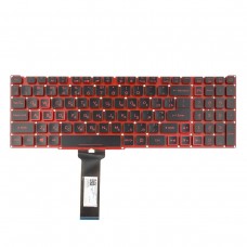 Клавиатура для Acer AN515-43 AN515-54 AN515-55 AN517-51 PH315-52 PH315-53, RU/UA, (Black/Red, Red backlight)