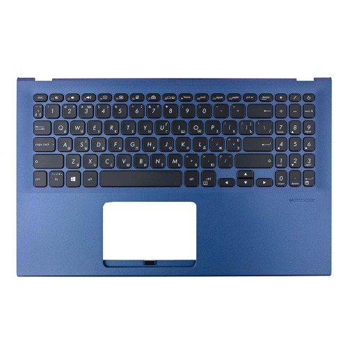 Корпус верхняя крышка для ноутбука Asus A512 F512 K512 R512 S512 X512 series, RU/UA, (Blue, топкейс+клавиатура с подсветкой, 90NB0M96-R32UA0, C Cover, Original)