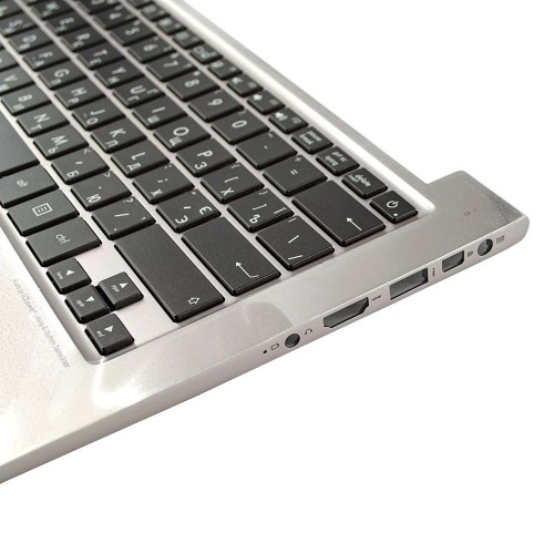 Корпус верхняя крышка для ноутбука Asus UX303UA BX303UA RX303UA U303UA series, RU/UA, (Silver, топкейс с клавиатурой, 90NB08V2-R31UA0, C Cover, Original)