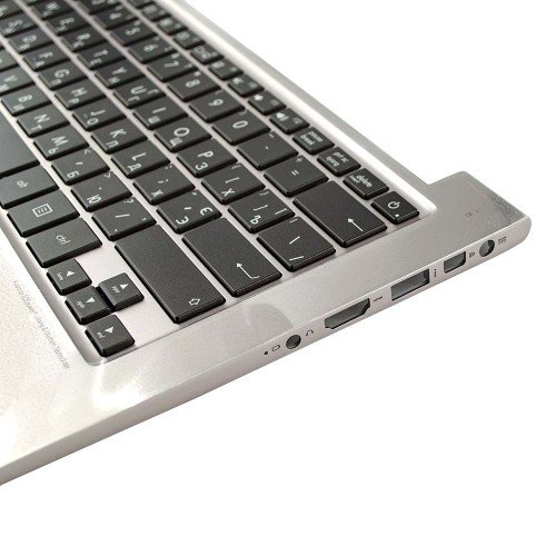 Корпус верхня кришка для ноутбука Asus UX303UA BX303UA RX303UA U303UA series, RU/UA, (Silver, топкейс з клавіатурою, 90NB08V2-R31UA0, C Cover, Original)