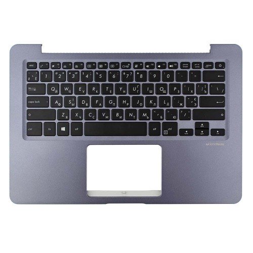 Корпус верхня кришка для Asus X406UA S406UA series, RU/UA, (топкейс з клавіатурою з підсвіткою, 90NB0FX2-R31UA0, C Cover, Original)