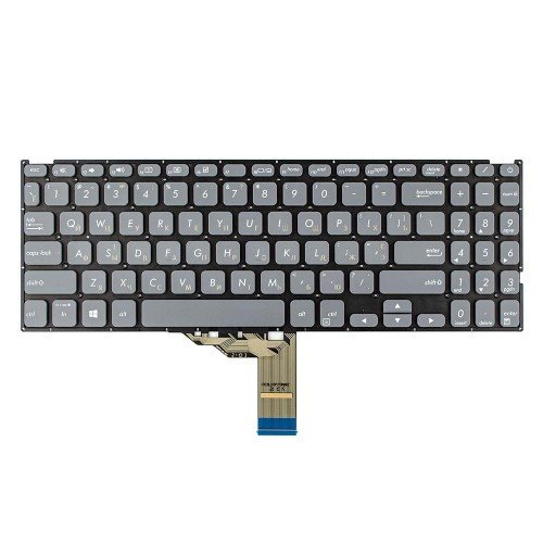 Клавиатура для ноутбука Asus A512 F512 K512 S512 X512 series, RU/UA, серая