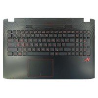 Корпус верхняя крышка для Asus GL552JX GL552VL GL552VW GL552VX series, RU/UA, (топкейс с клавиатурой с подсветкой, 90NB07Z1-R31UA0, C Cover, Original)