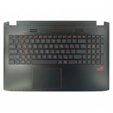 Корпус верхняя крышка для Asus GL552JX GL552VL GL552VW GL552VX series, RU/UA, (топкейс с клавиатурой с подсветкой, 90NB07Z1-R31UA0, C Cover, Original)