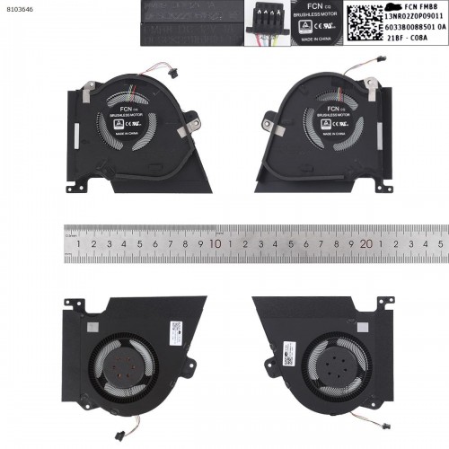 Вентиляторы для ноутбука Asus ROG Zephyrus Duo 15 GX550LWS GX550LXS series, (12V CPU+CPU fan, 13NR02Z0P08011, 13NR02Z0P09011, Original)