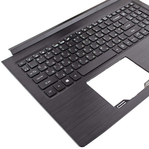 Верхняя крышка для ноутбука Acer Aspire A315-53 A315-53G series, 6B.H18N2.009, RU/UA, (Black, топкейс+клавиатура, C Cover, Original)