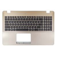 Корпус верхняя крышка для Asus A542U F542U R542U X542U series, RU/UA (Gold, топкейс з клавіатурою, 90NB0FD3-R31UA0, C Cover, Original)