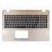 Корпус верхняя крышка для ноутбука Asus A542U F542U R542U X542U series, RU/UA (Gold, топкейс з клавіатурою, 90NB0FD3-R31UA0, C Cover, Original)