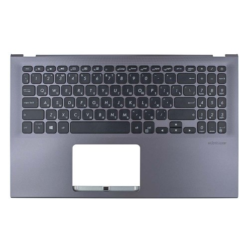Корпус верхняя крышка для ноутбука Asus A512 F512 K512 S512 X512 series, RU (GREY, топкейс с клавиатурой, 90NB0K93-R31RU0, C Cover, Original)