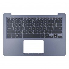 Верхня кришка для Asus A411 F411 K410 S401 X411 S410, RU/UA (Grey, топкейс+клавіатура з підсвіткою, Original)