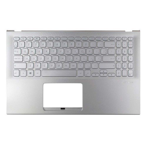 Корпус верхня кришка для ноутбука Asus A512 F512 K512 S512 X512 series, RU/UA (Silver, топкейс з клавіатурою, 90NB0K92-R31UA0, C Cover, Original)