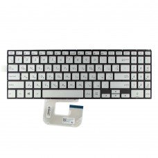 Клавиатура для Asus ZenBook Flip 15 Q505UA Q505UAR Q525UA Q525UAR UX561UA UX561UAR, RU/UA, (Silver, с подсветкой, Original)