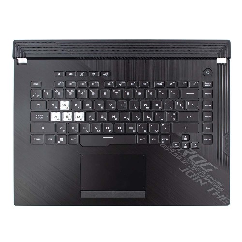 Корпус верхняя крышка для ноутбука Asus ROG G512LW G512LWS G512LU G512LV series, RU/UA (топкейс с клавиатурой с RGB 4-Zone подсветкой, 90NR0341-R34UA0, C Cover, Original)