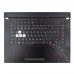 Корпус верхняя крышка для ноутбука Asus ROG G512LW G512LWS G512LU G512LV series, RU/UA (топкейс с клавиатурой с RGB 4-Zone подсветкой, 90NR0341-R34UA0, C Cover, Original)