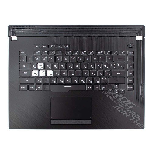 Корпус верхня кришка для ноутбука Asus ROG G512LW G512LWS G512LU G512LV series, RU/UA (топкейс з клавіатурою з RGB 4-Zone підсвічуванням, 90NR0341-R34UA0, C Cover, Original)