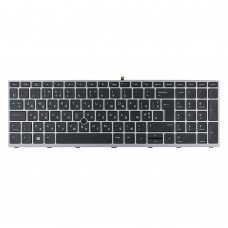 Клавиатура для HP Probook 450 G5 455 G5 470 G5, RU/UA, (срібляста рамка, з підсвічуванням, з трекпоінтом, Original)