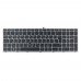 Клавиатура для ноутбука HP Probook 450 G5 455 G5 470 G5, RU/UA, (срібляста рамка, з підсвічуванням, з трекпоінтом, Original)