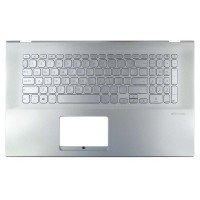 Корпус верхняя крышка для Asus K712EA R710EA S710EA S712EA S712EAM X712EA, RU/UA, Silver, (топкейс с клавиатурой, 90NB0TW1-R30UA0, C Cover, Original)
