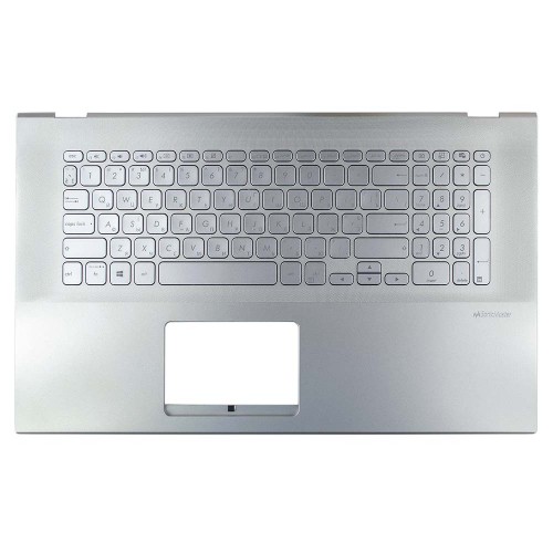 Корпус верхня кришка для ноутбука Asus K712EA R710EA S710EA S712EA S712EAM X712EA, RU/UA, Silver, (топкейс з клавіатурою, 90NB0TW1-R30UA0, C Cover, Original)