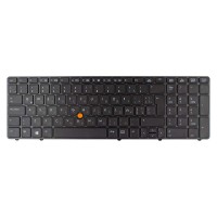 Клавиатура для HP EliteBook 8560W 8570W, RU/UA, (серая, с поинтстиком, Original)