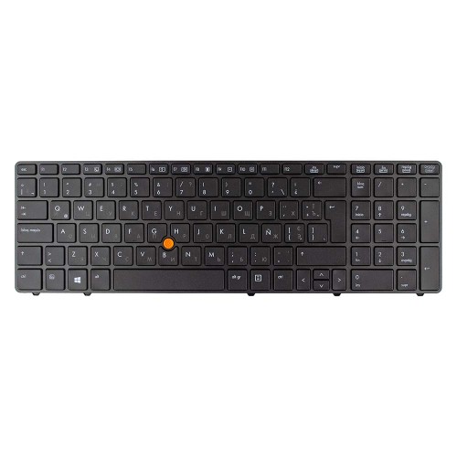 Клавиатура для ноутбука HP EliteBook 8560W 8570W, RU/UA, (серая, с поинтстиком, Original)