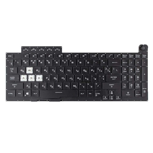 Клавіатура для ноутбука Asus TUF Gaming FA506 FX506 TUF506 TUF566 FA706 FX706 TUF706 TUF766, RU/UA, RGB-backlit 8pin