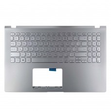 Корпус верхня кришка для Asus A509DA D509DA F509DA M509DA R509DA S509DA X509DA, RU/UA, (Silver, топкейс з клавіатурою з підсвіткою, 90NB0P51-R32UA0, C Cover, Original)