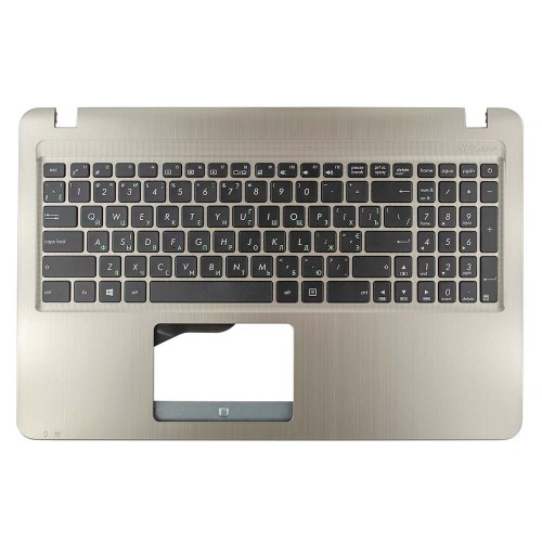 Верхняя крышка для ноутбука Asus A540L F540L K540L R540L X540L X540SA series, без ODD, RU/UA (Gold, топкейс+клавиатура, 90NB0B11-R30660, Original)