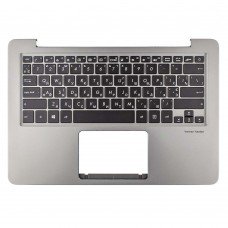 Корпус верхня кришка для Asus UX310UA UX310UQ UX410UA UX410UQ series, RU/UA, (Gray, топкейс з клавіатурою з підсвіткою, 90NB0CJ1-R31UA0, C Cover, Original)