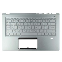 Корпус верхняя крышка для Acer Swift SF314-43, RU, (Silver metal, топкейс с клавиатурой с подсветкой, 6B.AB1N2.005, C Cover, Original)