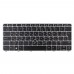 Клавиатура для ноутбука HP EliteBook 725 820 828 G3 820 G4, RU/UA, (черная, серая рамка, с поинтстиком, 6037B0113035, 813302-251, 826631-251, Original)